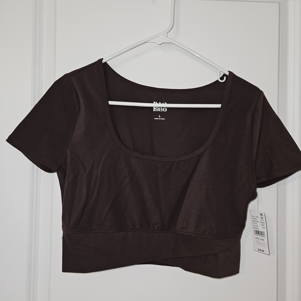 Women's Brown Crop Top